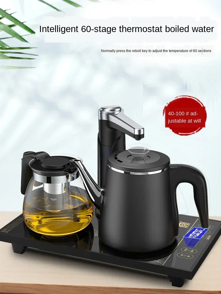 304 stainless steel automatic water supply electric kettle intelligent temperature regulating tea table integrated tea set panel