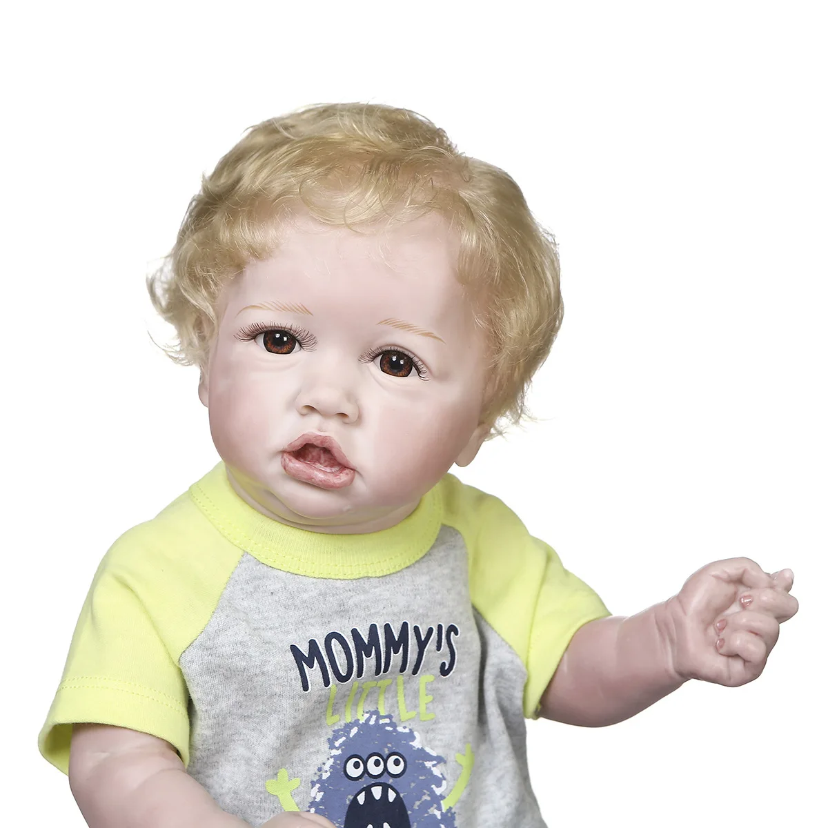 56cm Saskia Newborn Baby Doll Reborn Sleeping Accompany Soft Silicone Hand Rooted Hair Washable Doll Toy Birthday Christmas Gift