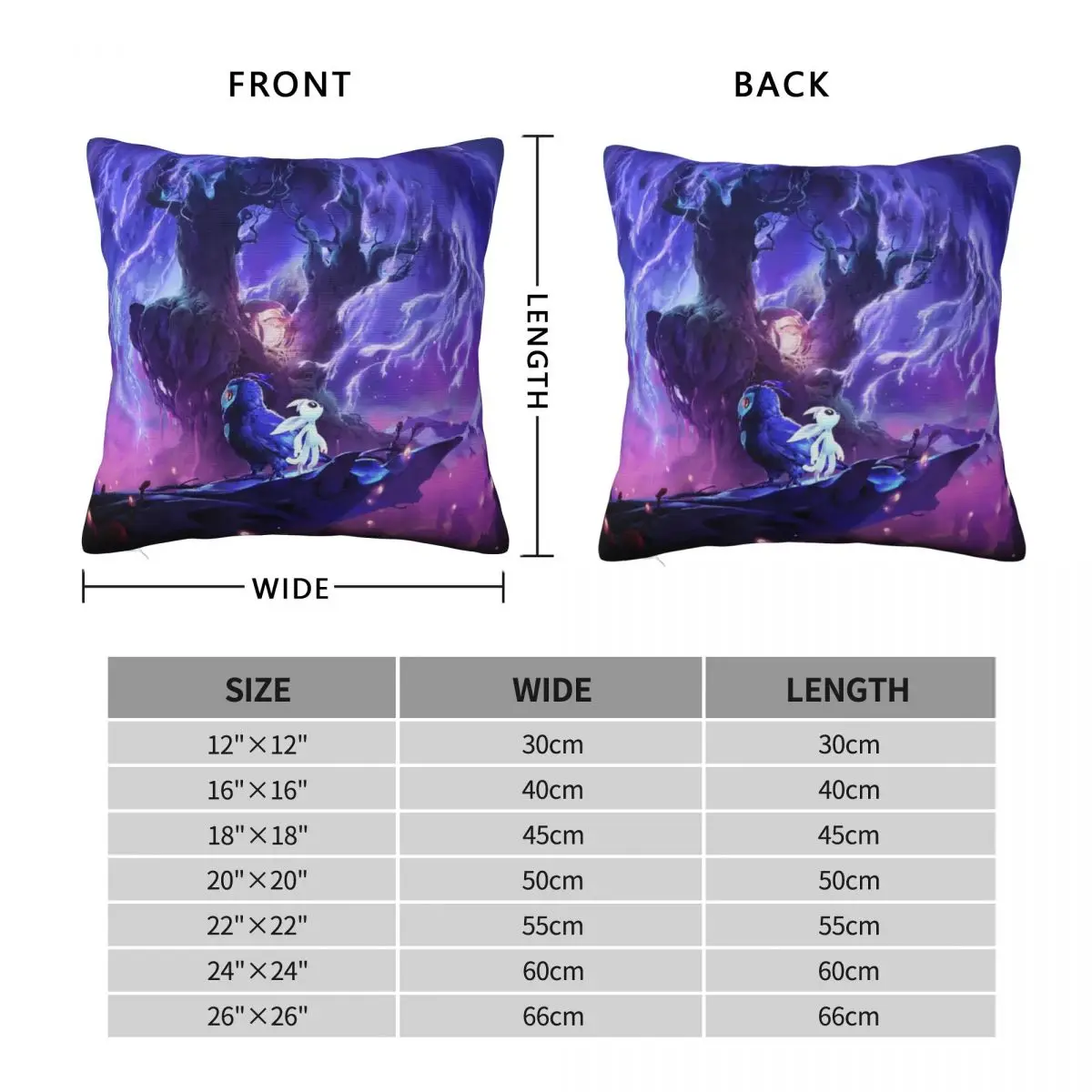 Ori And The Will Of The Wisps Pillowcase Polyester Linen Velvet Creative Zip Decorative Throw Pillow Case Home Cushion Cover