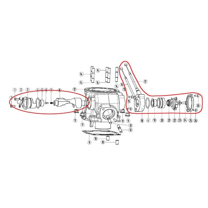 Motorcycle Control Valve Switch Exhaust Cover Cable O-Ring Seal Bushing Repair Parts For YAMAHA DT230 MT250 HJ250H 2T