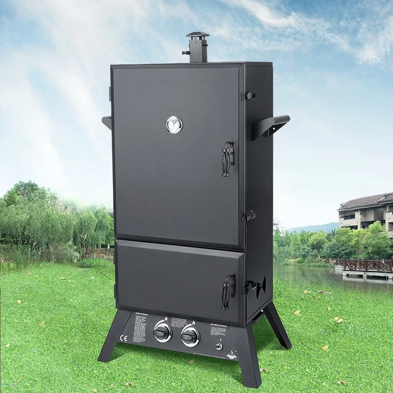 

Gas outdoor smoker Stainless steel barbecue Smoked cabinet oven Smoked meat stove Smoked material