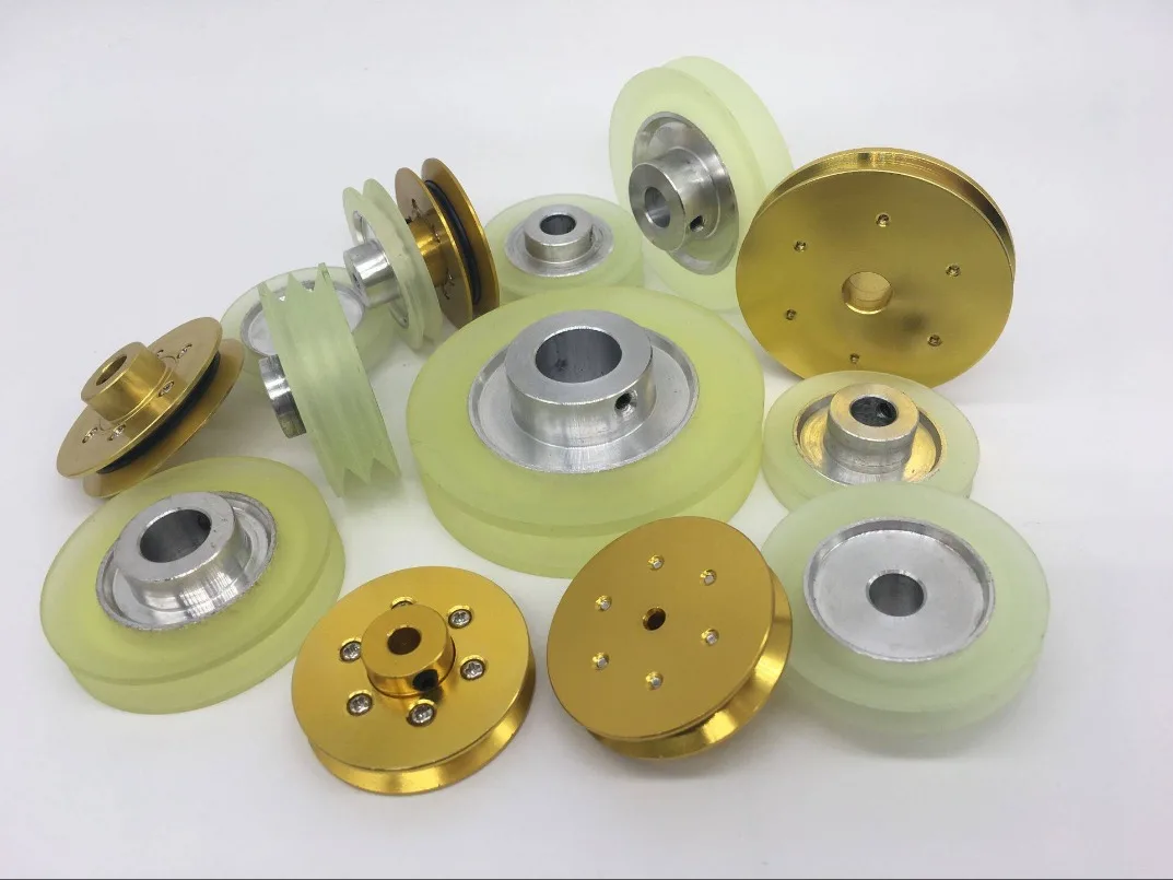 Winding Machine Rubber Wheel Tension Wheel Cable Roller Magnetic Damper Rubber Wheels Cable Aluminum Damping Wheel