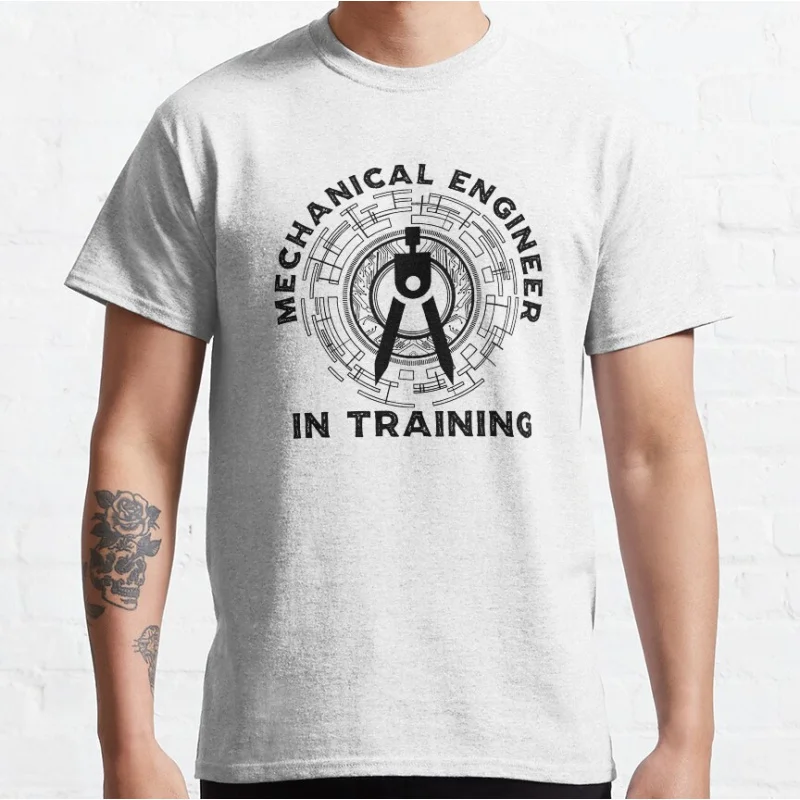 

Funny Mechanical Engineer Graphic T Shirts for men large size 100% cotton printed Adult t shirt S-6XL mens clothing