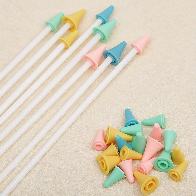 32Pcs Sweater Needle Pin Clogging Anti-drop Rubber Pullover Needle Cap Weaving Gadget Rubber Sewing Accessories Woolen Tools