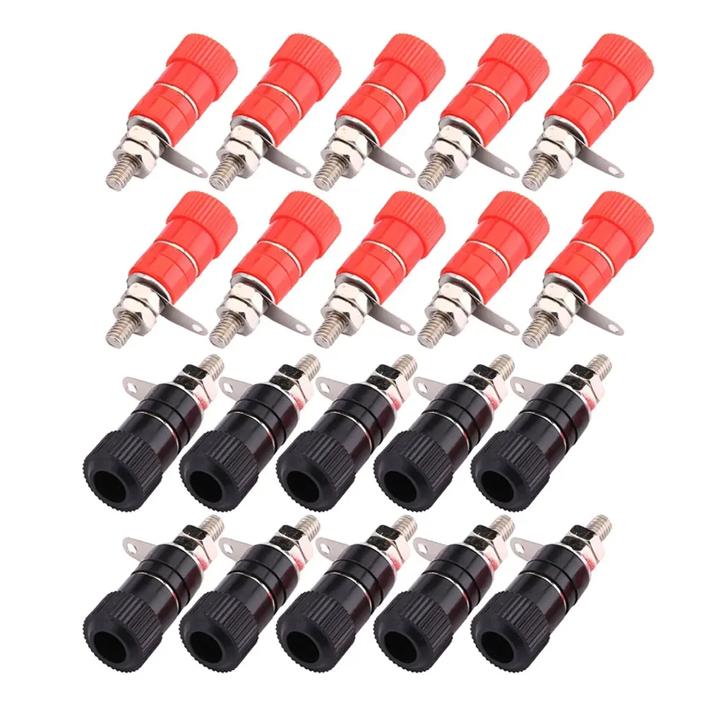 10PCS JS-910B Binding Posts Terminals 4mm Banana Plug Socket 4mm Terminal Connector for Amplifier Arduino