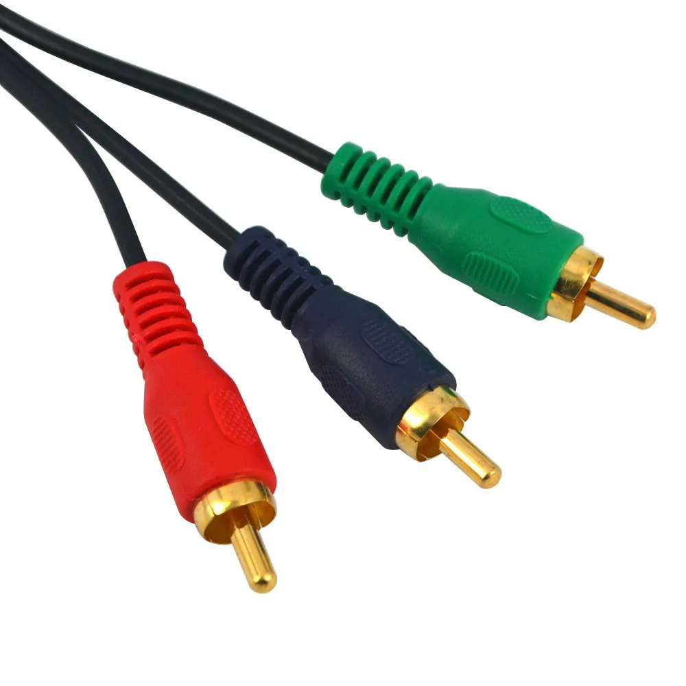 1080P HDMI-compatible to 3 RCA Cable HDMI-compatible to AV Male Adapter Audio Video Cable for DVD HDTV to 3RCA Cable 1M