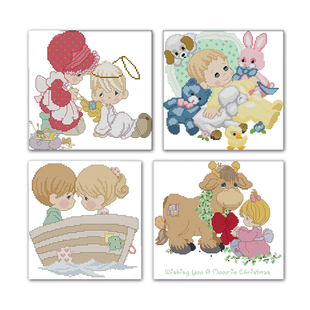 Joy Sunday Christmas Greeting Rallied Together Baby Toy Sew And Mend Cross Stitch, Home Decor, C034 K528 K872 K958