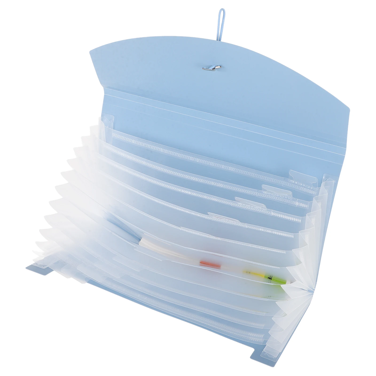 

Lanyard Accordion Bag Mini File Organizer Portable Document Folder Expanding Paperwork Holder Office Storage Solution