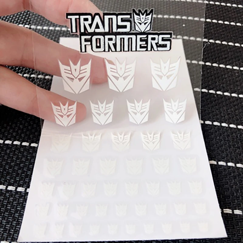 24 Style 45pcs Mini Transformation Decepticons Autobots G1 Stickers Symbol Decal for Custom DIY Toys Accessories Decoration