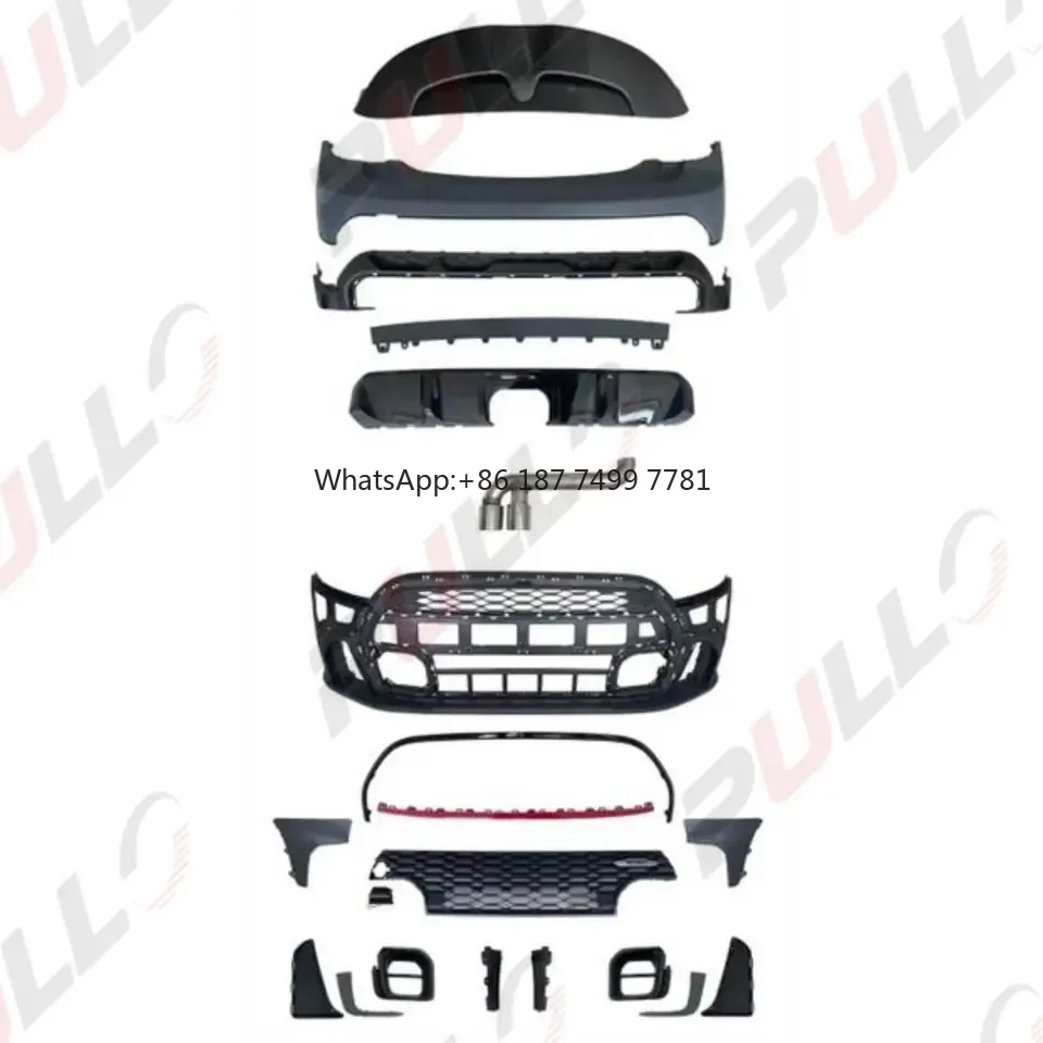 

High Quality Car Bumpers for . MINI 2022 F55 F56 F57 2 Door to JCW Model Include Grille Rear Diffuser Exhaust Pipes
