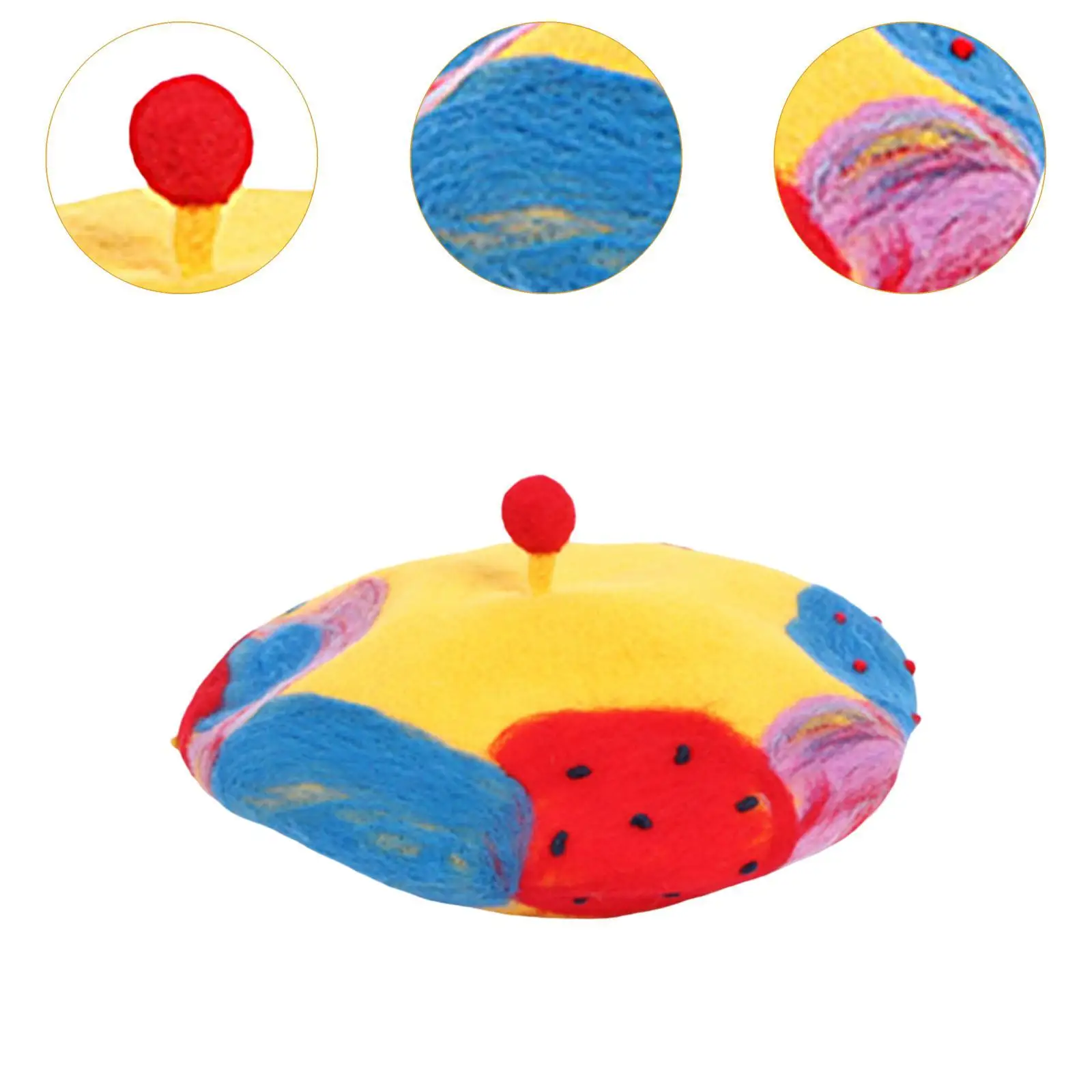 قبعة بيريه للفتيات قابلة للتنفس، أنيقة ومتعددة الاستخدامات، قبعة شتوية أنيقة للحفلات التنكرية، هدية عيد ميلاد