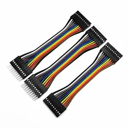 5PCS Double Row Dupont Line 2x2/3/4/5/6/7/8/9/10 Pin Male Female 2.54MM Dupont Jumper Cable Wire For PCB
