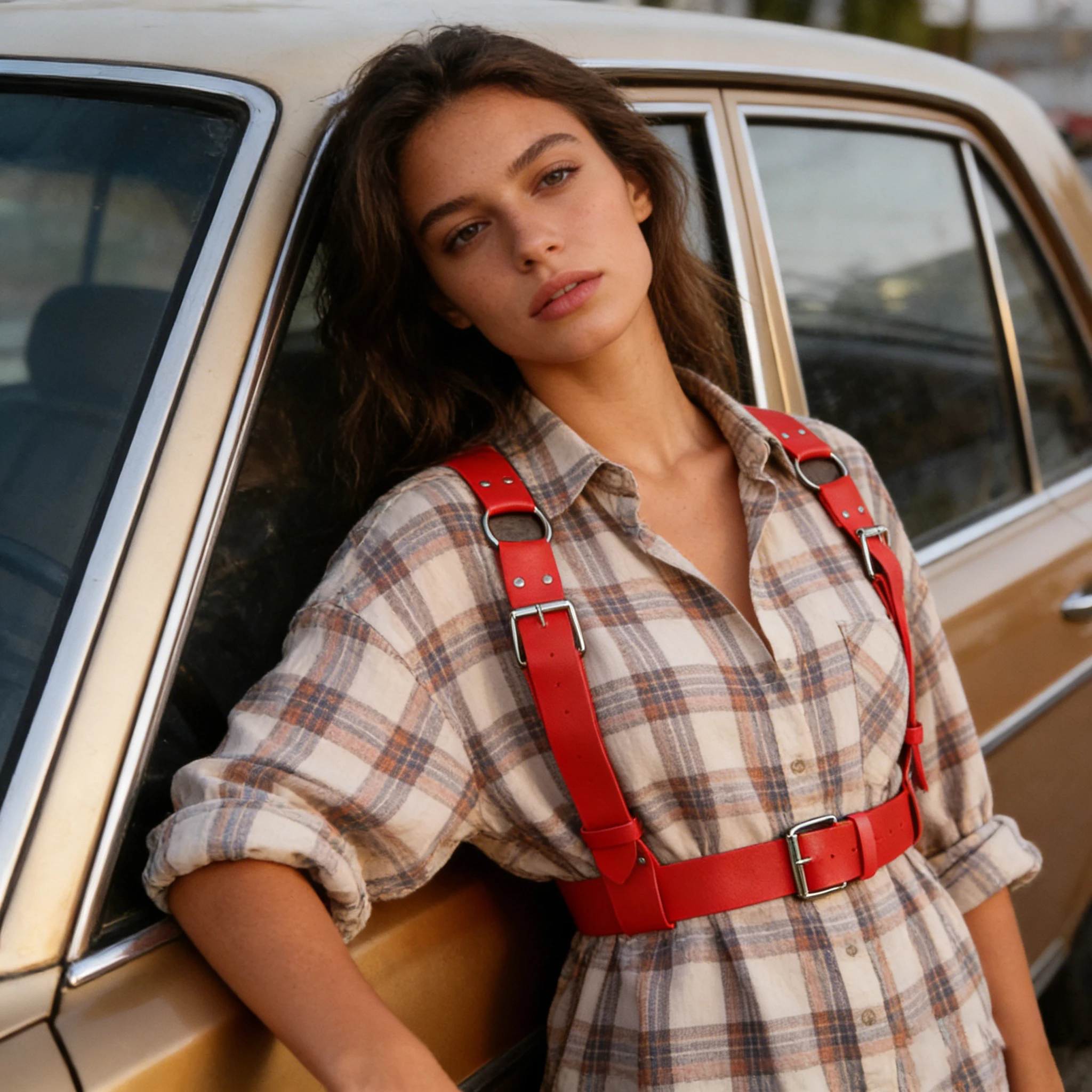 

Женский острый красный ремень из искусственной кожи Y2K, готический панк, металлическая пряжка, декор, поясной ремень, наряд для вечеринки, стильный костюм