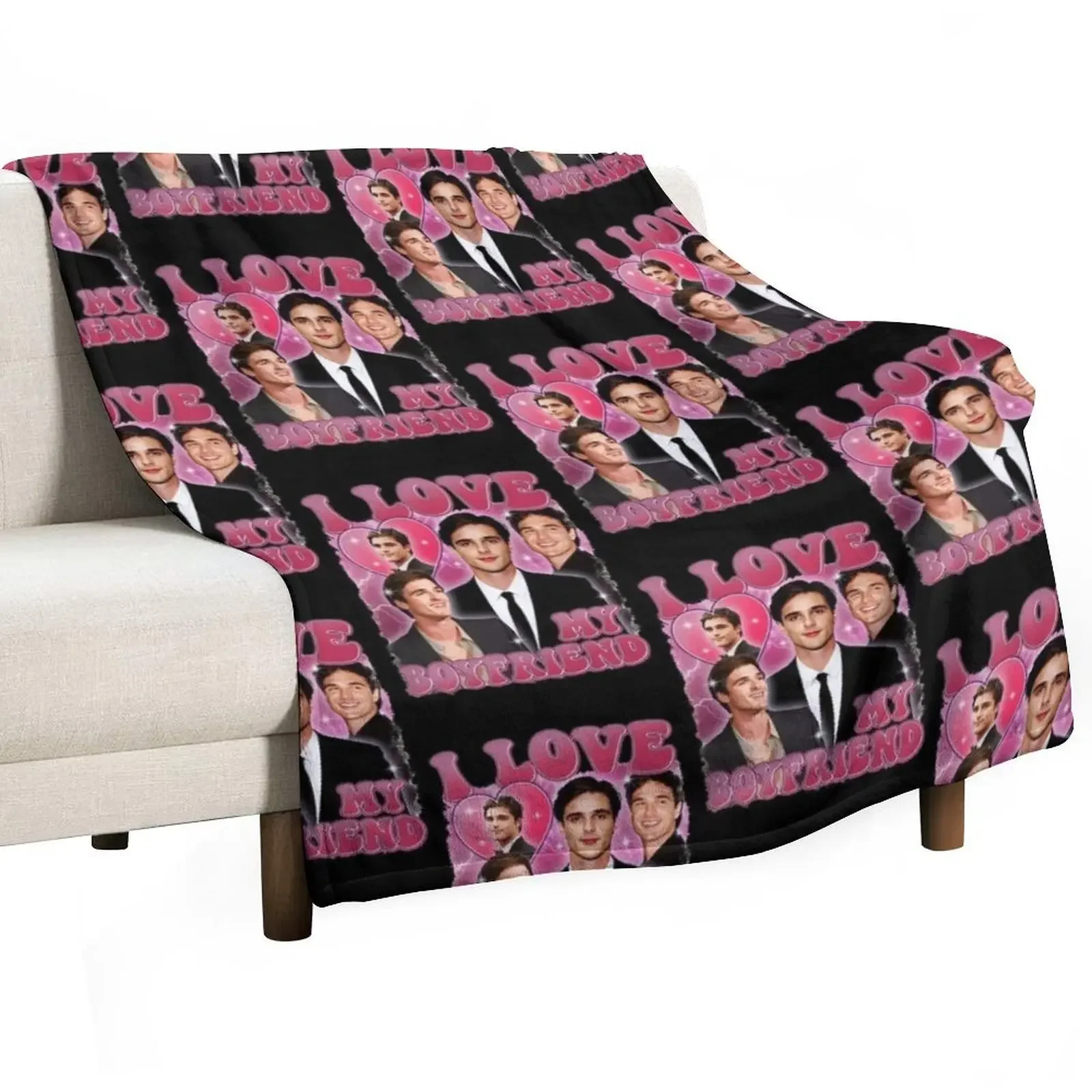 

Jacob Elordi I Love My Boyfriend Throw Blanket Heavy Blankets For Baby Summer Beddings Blankets