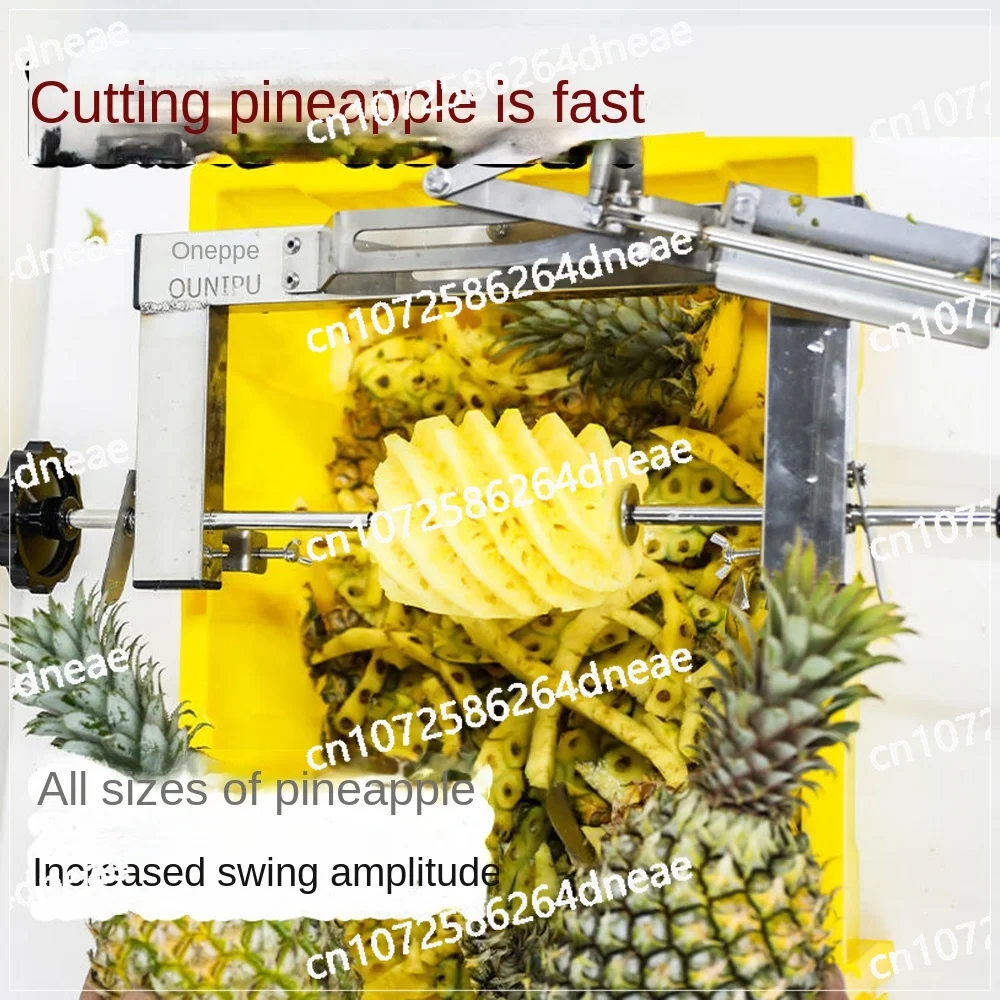 Steel Pineapple Peeler Semi-Automatic for Kitchen Pineapple Peeler Eye Remover Hand Crank Commercial Fruit Knife Tools Stainless