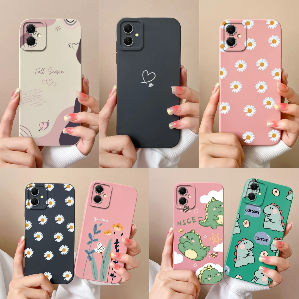 For Samsung Galaxy A05 S A05S Phone Case Lovely Heart Smooth Liquid Protective Back Cover For SamsungA05S GalaxyA05S Funda Shell