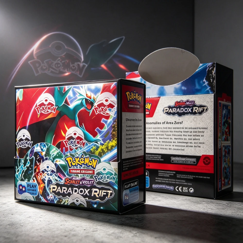 NEW 40Pcs Pokem Cards  Sealed Booster Box Scarlet Violet Paradox Rift Rare Holo Battle English Collectible Great Gift for Kids view 4