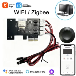Tuya Wifi PC Power Switch Computer Remote Boot Startup Card Telecommuting PICE,Alexa Google Alice Tuya Smart Life APP Control