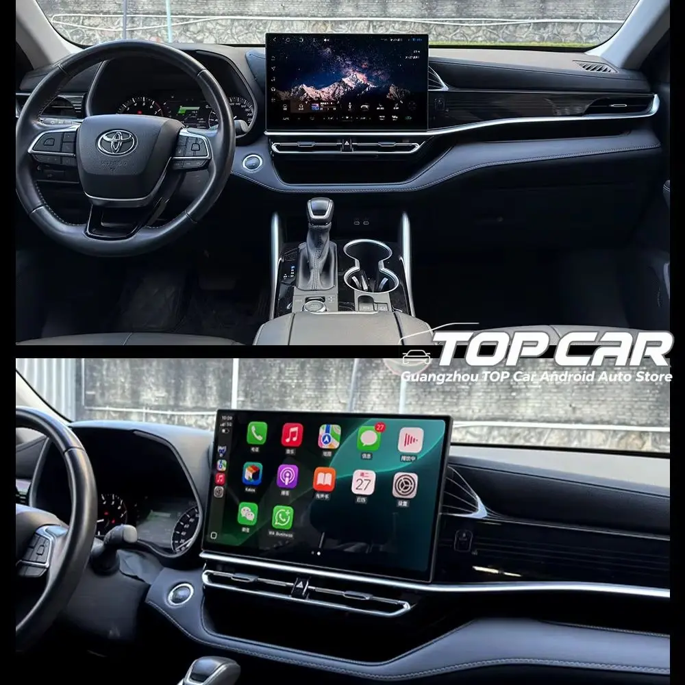 15.6inch Android Car Radio For TOYOTA Highlander Crown Kulger Gxl 2022-2025 Multimedia Player GPS Carplay Autoradio Stereo 4G BT