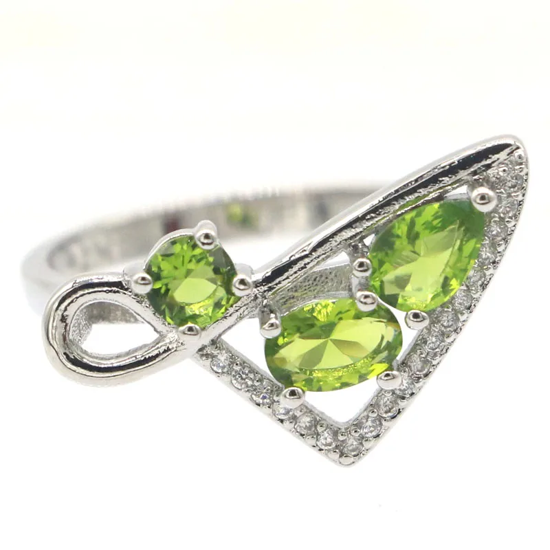 

23x12mm Hot Sell Multi Color Kunzite Morganite Violet Tanzanite Green Peridot Amethyst London Blue Topaz White CZ Silver Ring