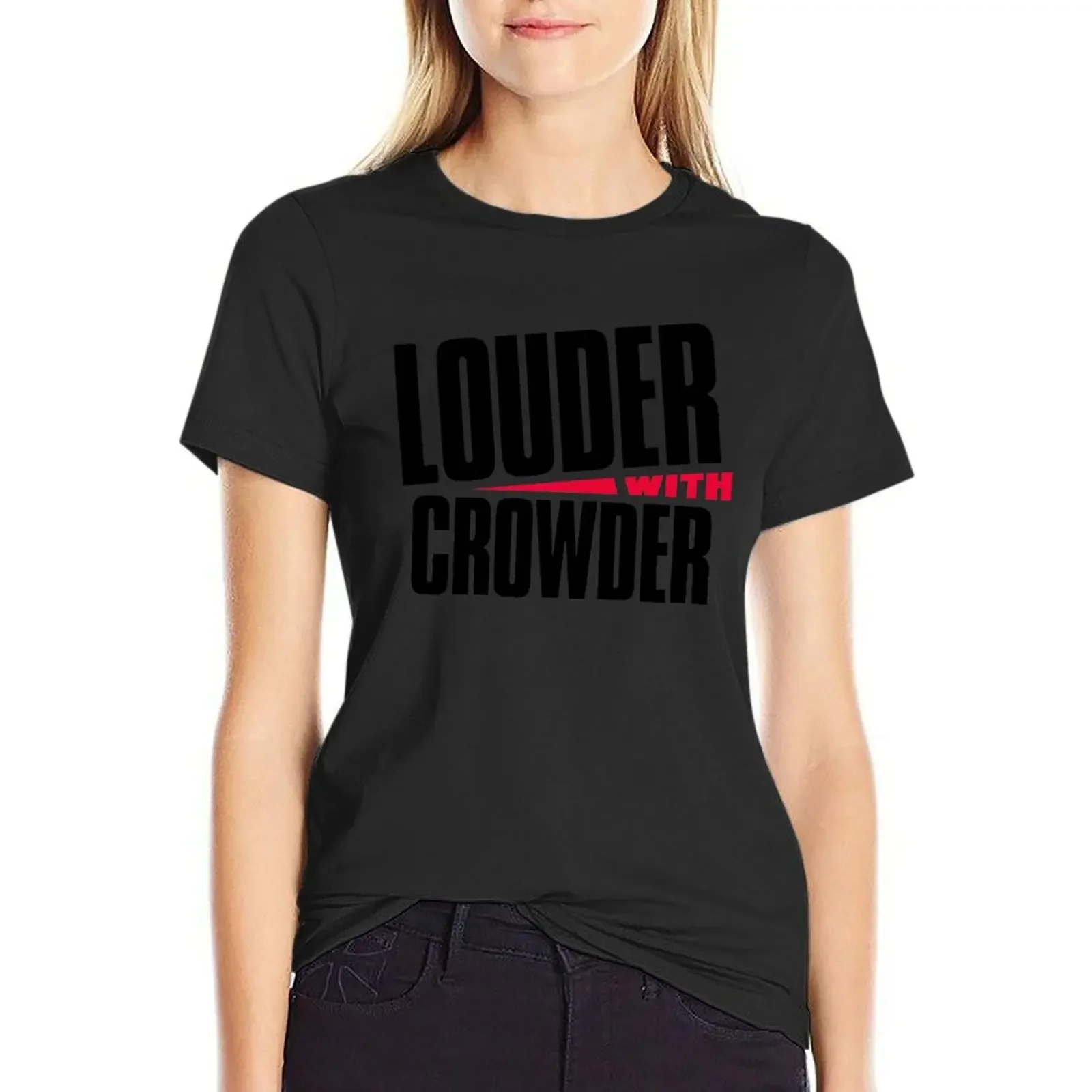 

Louder with Crowder T-Shirt sweat lady clothes animal print blacks t-shirt dress for Women plus size sexy
