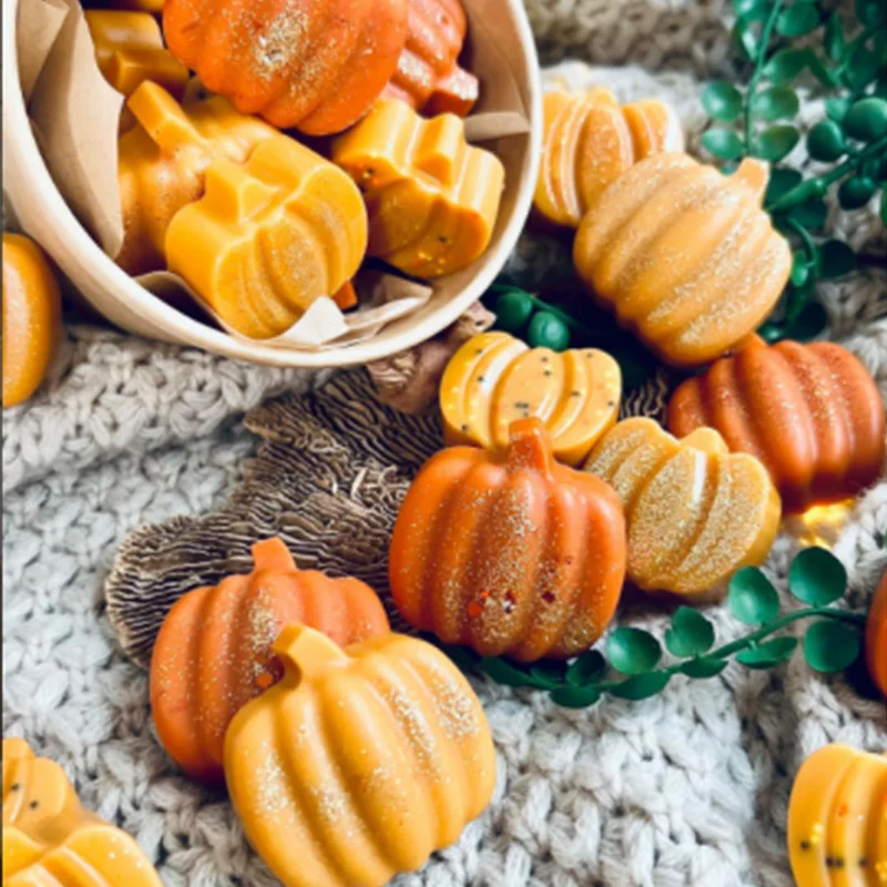 Halloween Pumpkin Bat Silicone Chocolate Mould Vampire Teeth Cake Candy Ice Making Skull Bone Soap Candle Mold Party Decor Gifts