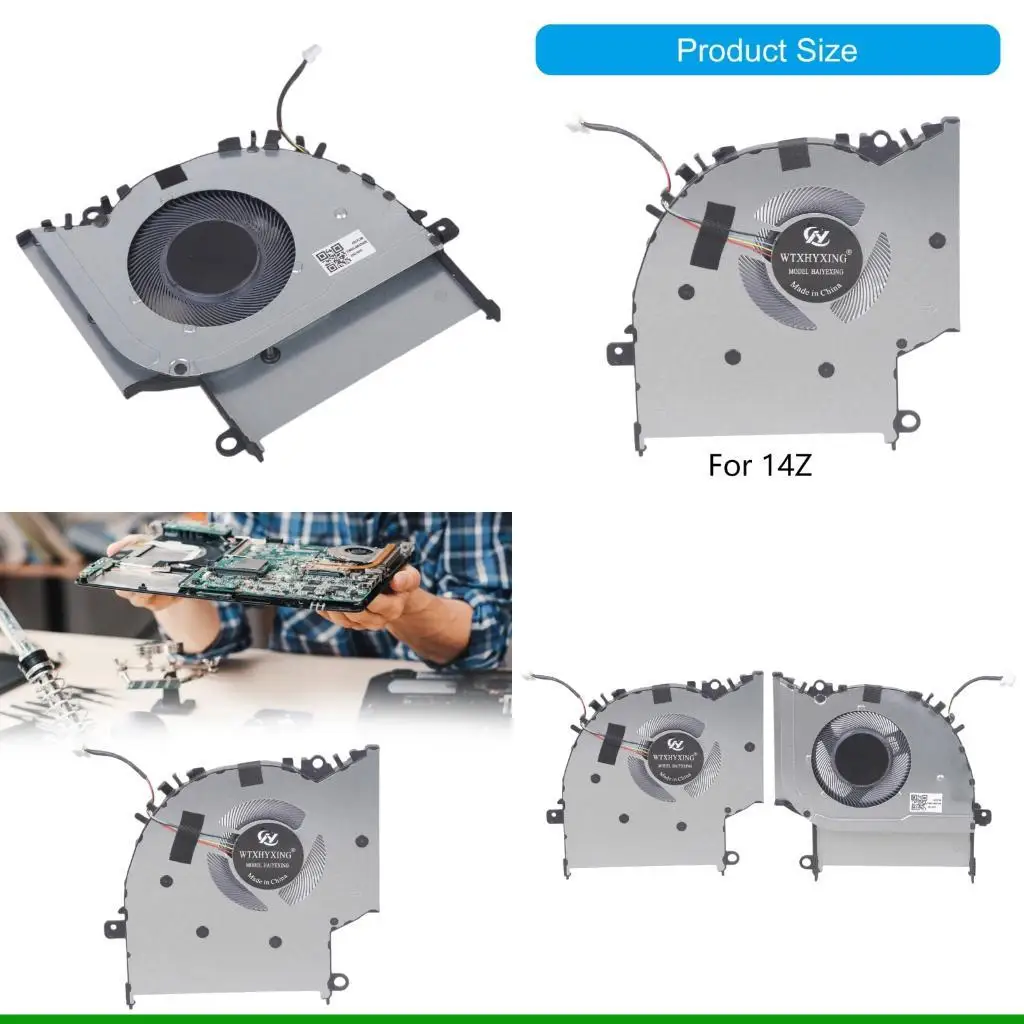 U55C Premium Metal Laptop CPU Fan High Efficiency Cooling System Long Lasting High Efficiency
