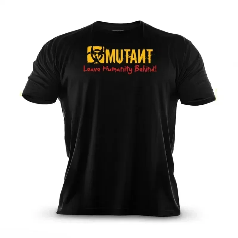 Muscle Fitness Brother T-shirt Mutant Warcraft Sports Running Print Casual Short Sleeve Summer Fitness T Shirt for Men Tee Top