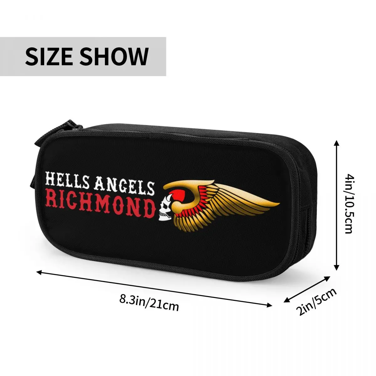 Hells Angels Motorcycle Club Pencil Case Pencil Box Pen for Student Large Storage Bags Students School Gifts Stationery