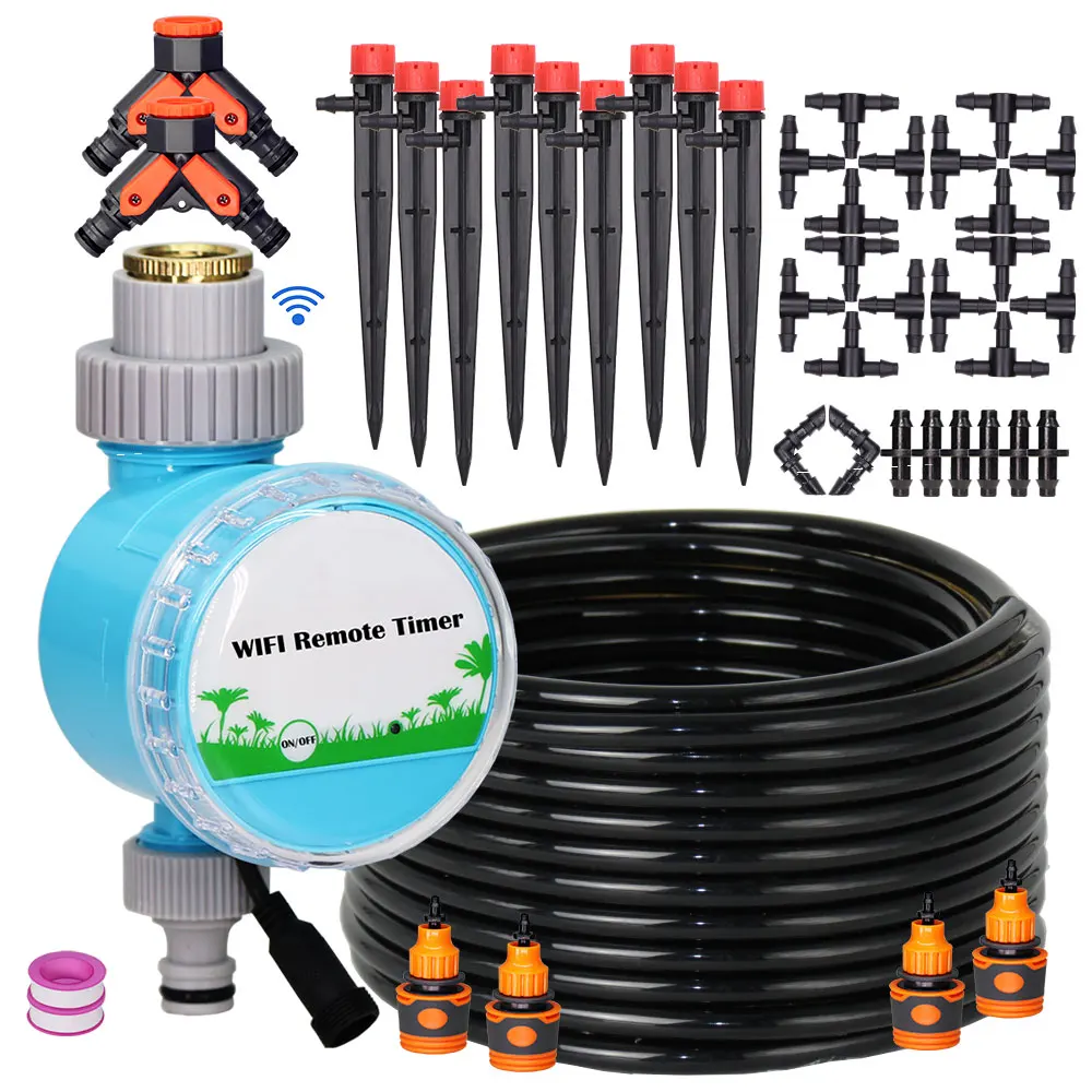 Wifi/Bluetooth Compatibility Timers Intelligent Drip Watering System  Irrigation Kit for Garden Greenhouse Adjustable Watering