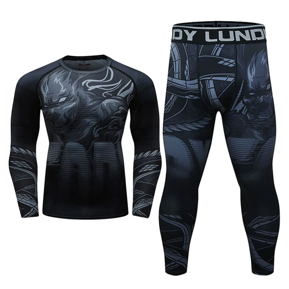 Rashguard mma Black roaring tiger Tight sets fighting Boxing jerseys muay thai shorts mma clothing rash guard jiu jitsu t shirt