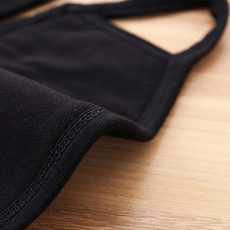 8 قطع قناع للجنسين شتاء دافئ سماكة نصف الوجه قناع الفم القطن الكرتون نمط مكافحة الغبار مكافحة التنفس قناع أسود