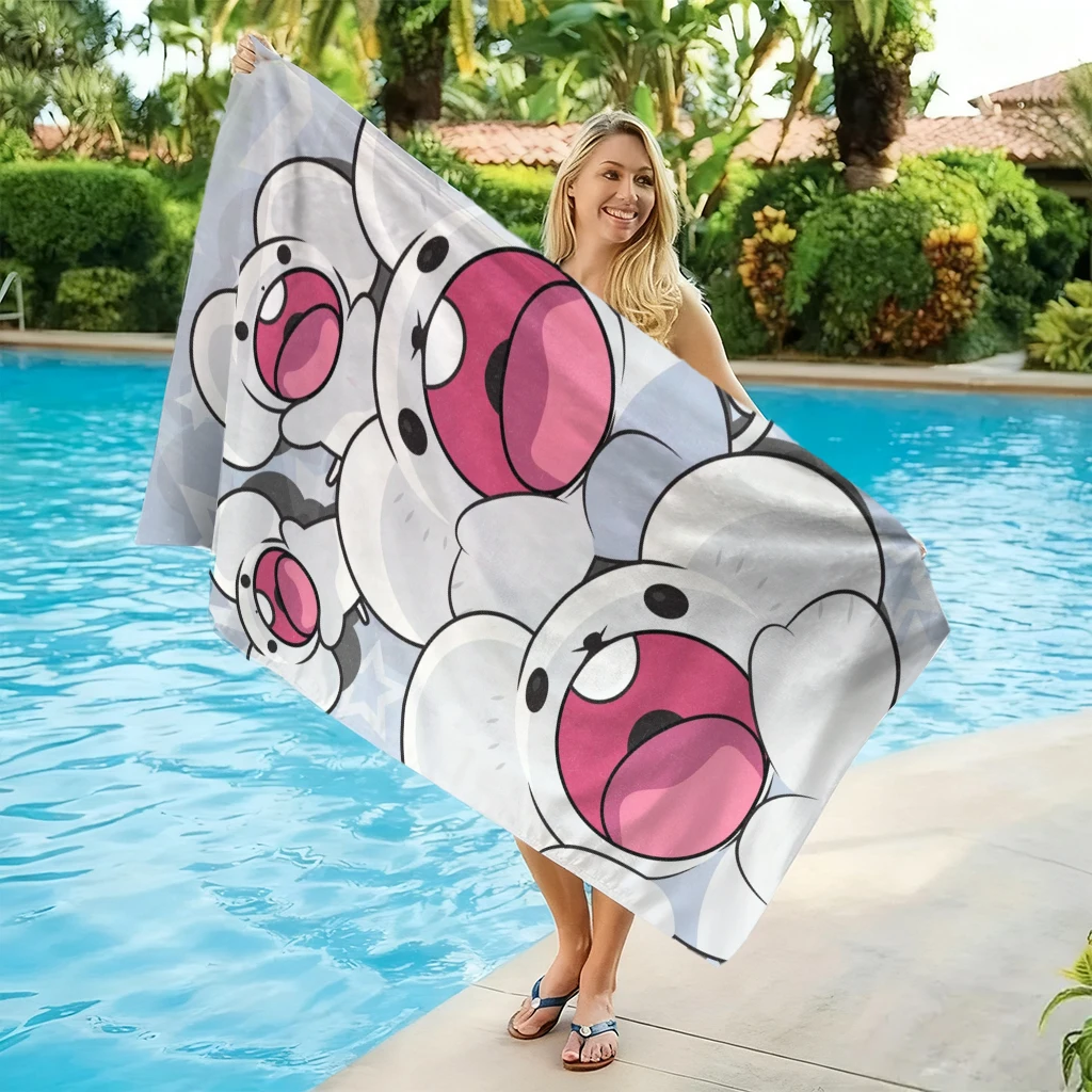 P-Pokémon Maushold Beach Towel Quick-drying Small To Large Suitable for Beach Pool Yoga Gym Home Cute Gift for Friend Family