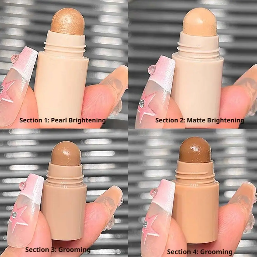 Cappuvini Contour & Highlight Stick, tige de surbrillance de contour crémeuse multi-ombrage pour le visage longue durée et facile à mélanger