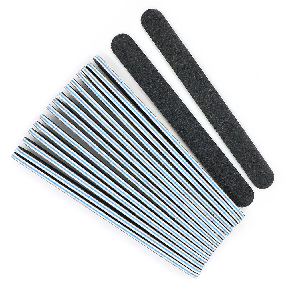 ตะไบเล็บสองด้าน 25 ชิ้น แบบพกพา ตะไบขัดเล็บตรง สำหรับทำเล็บมือและเล็บเท้า ใช้ขัดแต่งและขัดเงาเล็บ