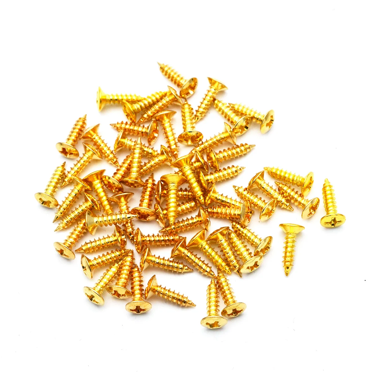 100pcs Bass Guitar Pickguard Screws,Cavity Cover Jack Cover Plate screw For Electric Guitar Bass 3*12mm Chrome / Gold / Black