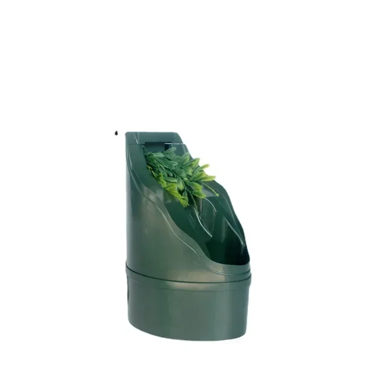 Lizard live water drinker, dark green water feeder with pump landscaping, imitation plant waterfall shape