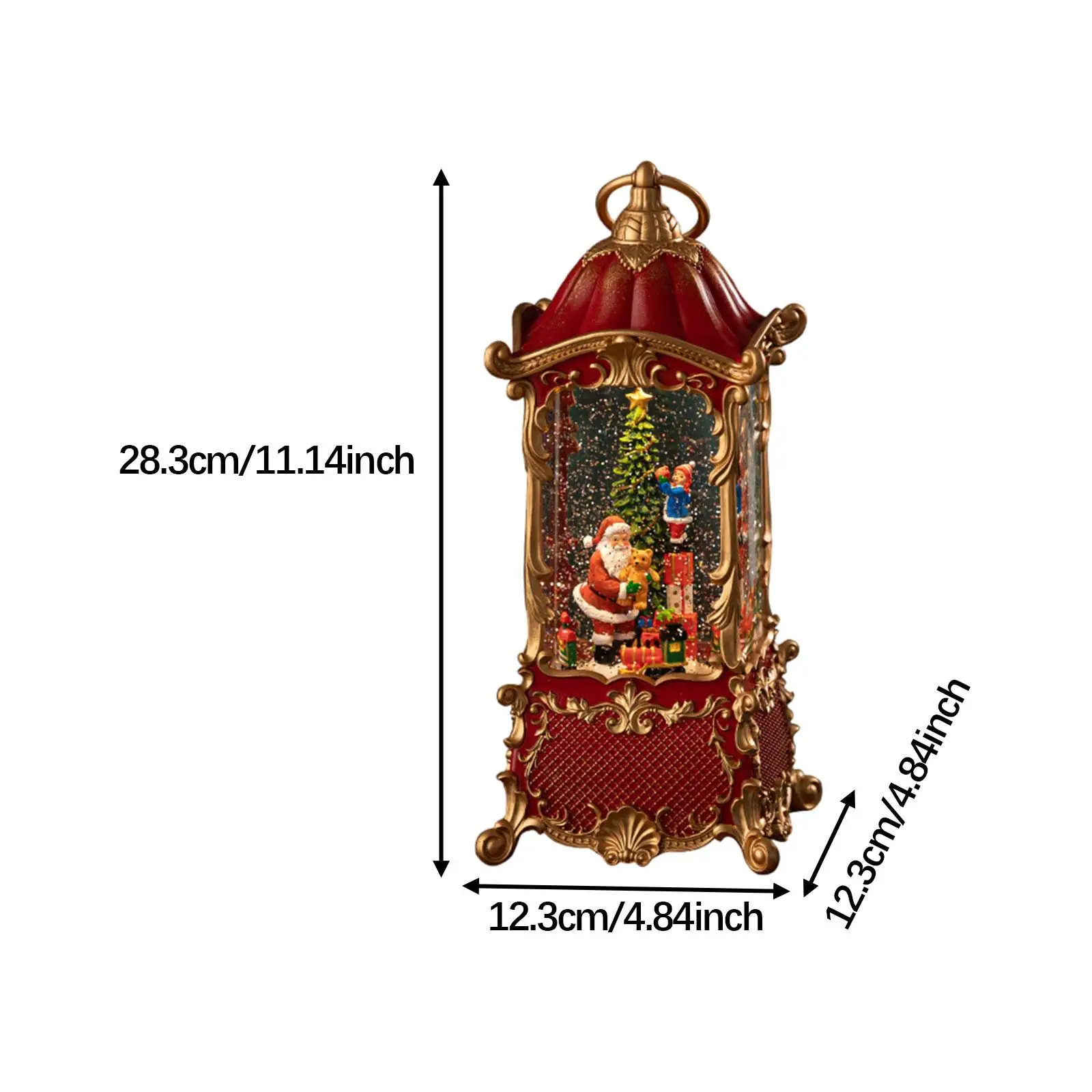 

Glittering Christmas Music Box Christmas Snow Globe LED Flicker Snowflake