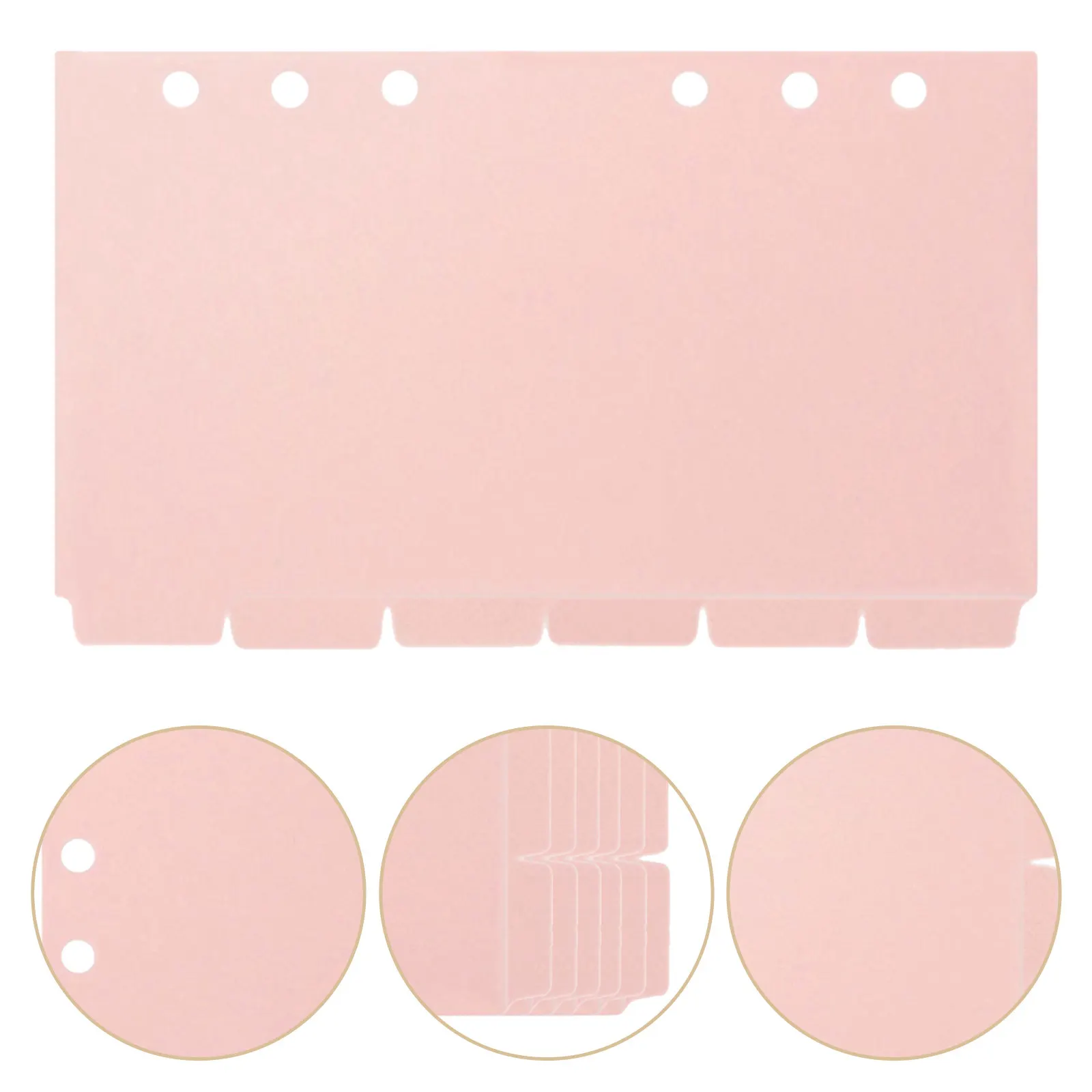 

6 премиальных пластиковых разделителей для папок с вкладками для блокнотов на 6 кольцах, идеально подходят для школы, офиса, дома, формат А5