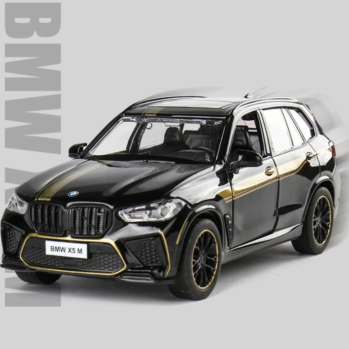 1:32 BMW X5 M X7 High Simulation Diecast Metal Alloy Model car Pull Back Sound Light Car Children Gift Collection