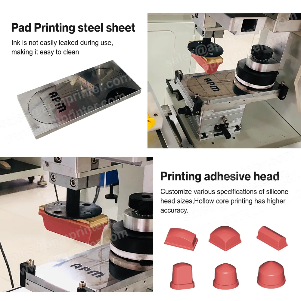 Semi Automatic Single Color Pad Printing Machine For Caps Bottle Cups Etc