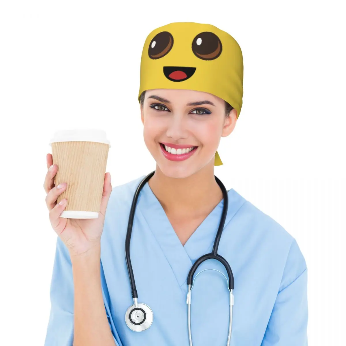 Peely Victory Royale Banana Scrub Hat Doctor Working Surgical Cap Unisex Adjustable Nursing Caps for Dentist