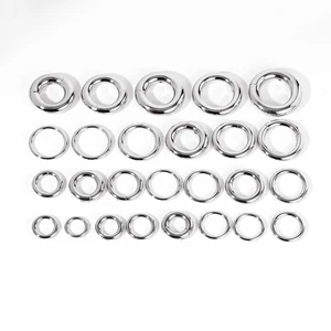 ZS 1 Buah Anting-Anting Lingkaran Ukuran Besar 316L Sumbat Pengukur Telinga Baja Tahan Karat Cincin Hidung Septum Punk 2/4/6/8/10/12G Tindikan Tubuh BCR 10 penjualan terbaik tindik tongkat pangeran albert - №