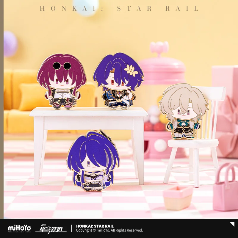 [Official]Game Honkai Star Rail Metal Badge Kafka Dr. Ratio Acheron Aventurine DanHeng Jing Yuan Brooch Pins Cosplay Doujin Gift