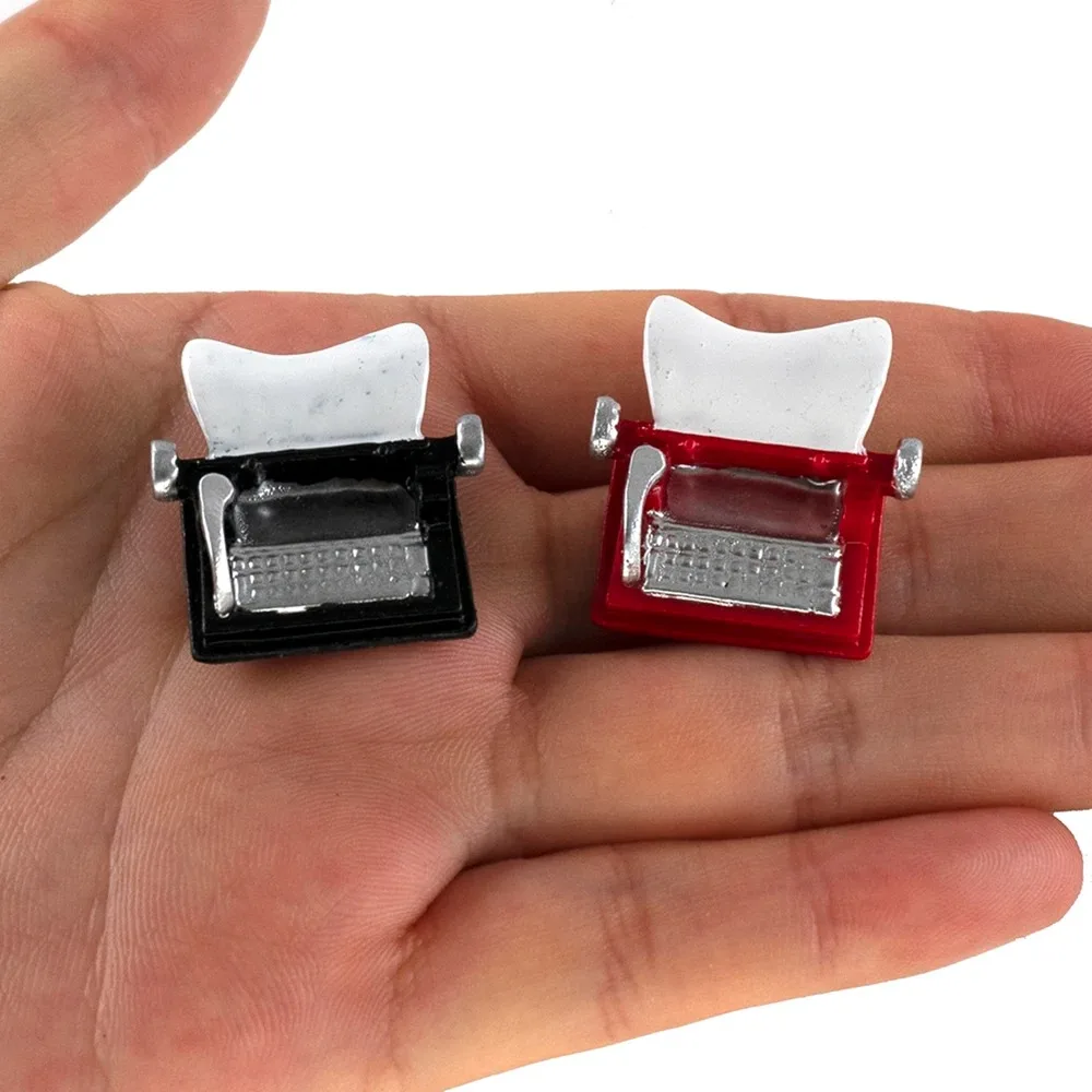 1/12 Scale Dollhouse Mini Metal Typewriter Simulation Model Miniature Study Furniture Decor Accessories