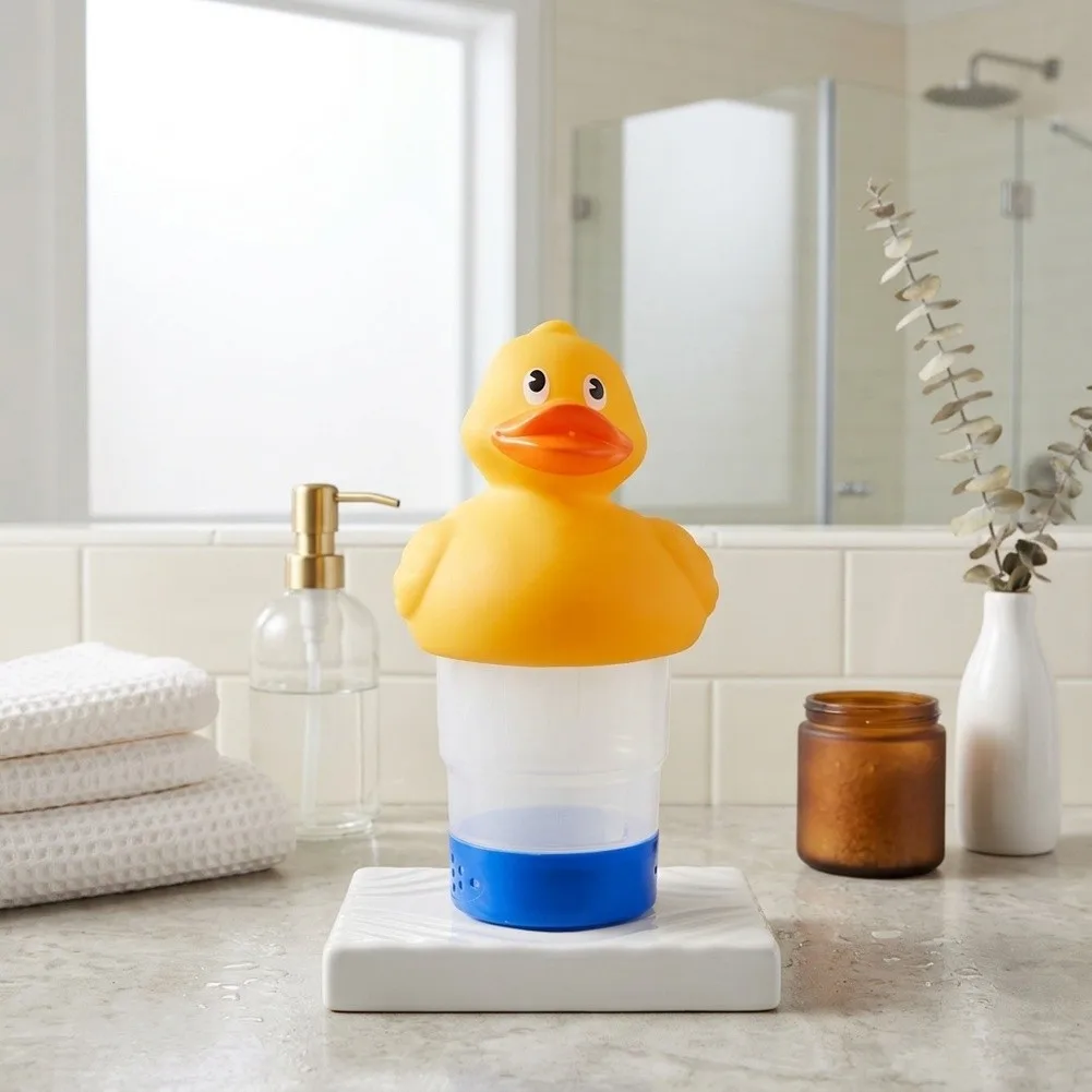 Pool Duck Floater Dispenser for or Bromine Use Heavy-Duty ABS with Clear Body and Precision-Controlled Dispensing Vent