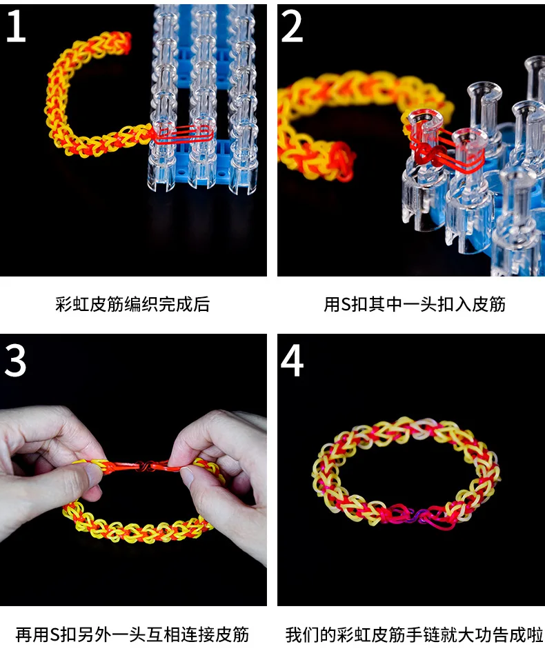 500/100pcs Acrylic S Clips Loom Rubber Band Clips Plastic Jewelry Connectors for Necklace Bracelet Making Colorful Clasp Refill