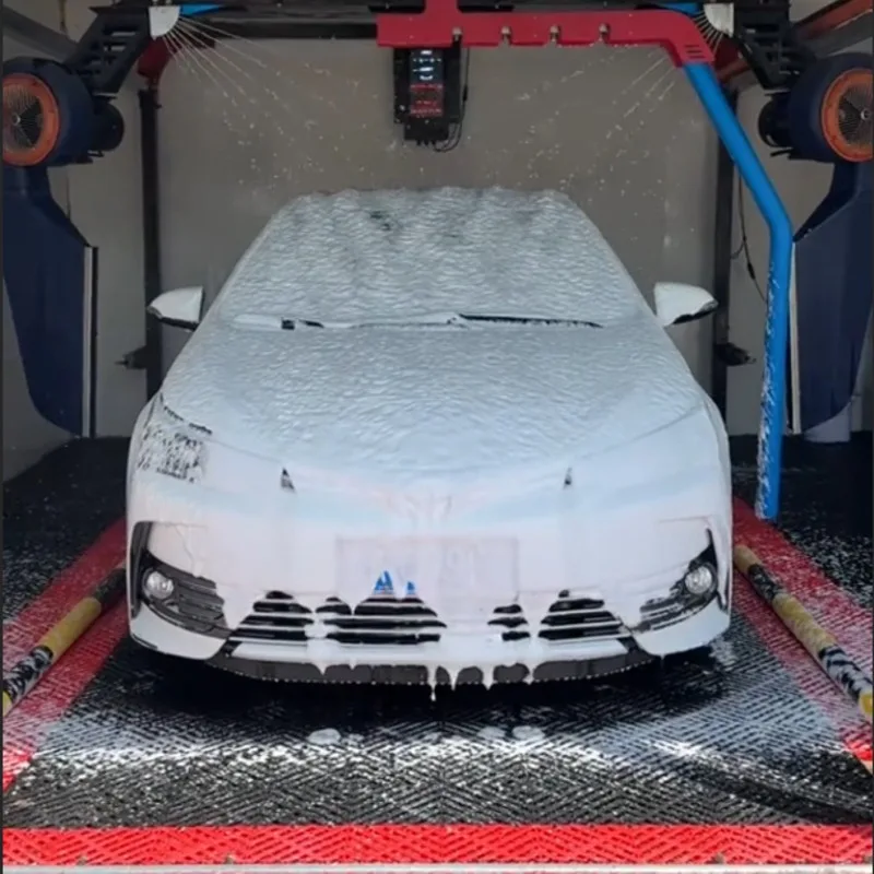 Customized 360 Touchless Automatic Car Wash Machine Brushless High Pressure System With Foam Spray And Drying Commercial Electri