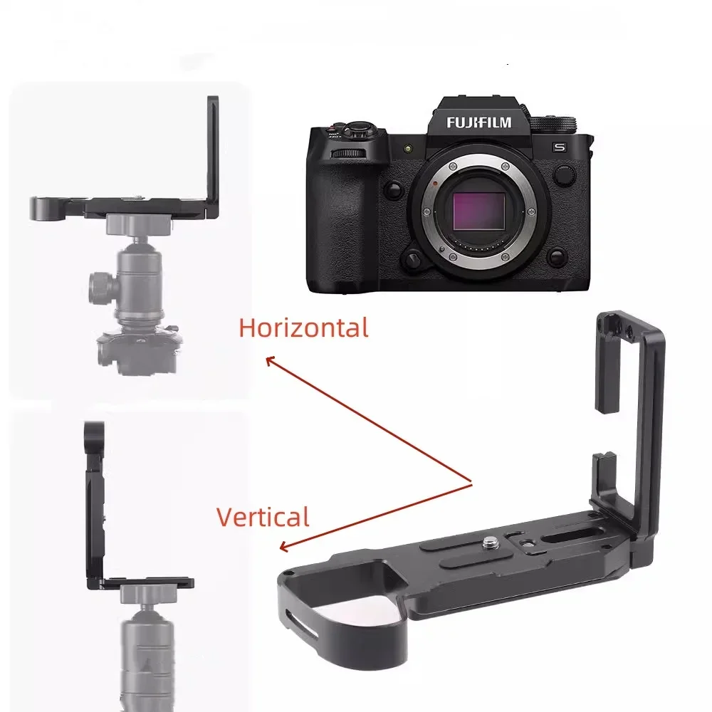 L Shape Bracket Suitable for Fuji XH2 XH2S X-H2 X-H2S Quick Release Plate Vertical Universal DSLR Camera Photography Accessories