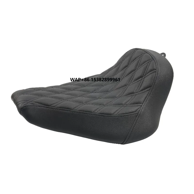 Hopero Black PU Leather Foam Driver Seat Solo Double Seat for Softail Fatboy Breakout
